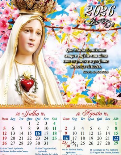 Calendário de Fátima 2026